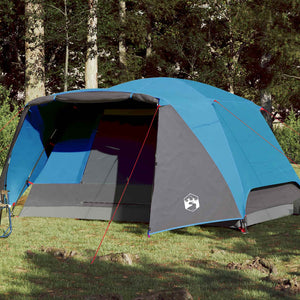 Wasserdichtes 4-Personen-Campingzelt mit Vorraum - Blau