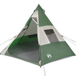 Wasserdichtes Tipi-Zelt Grün für 7 Personen