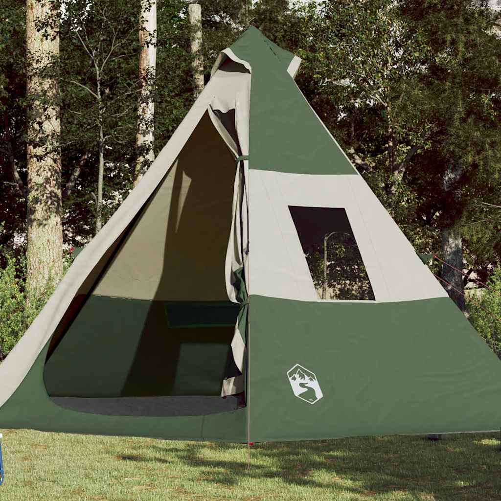 Wasserdichtes Tipi-Zelt Grün für 7 Personen