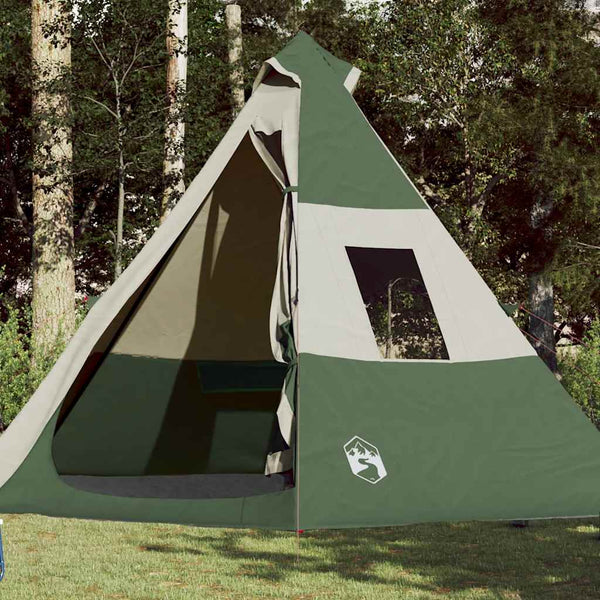 Wasserdichtes Tipi-Zelt Grün für 7 Personen