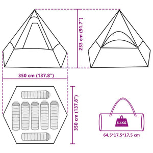 Wasserdichtes Tipi-Zelt für 7 Personen