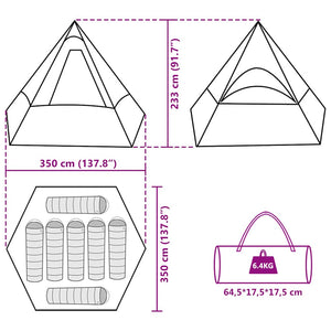 Wasserdichtes Tipi-Zelt für 7 Personen