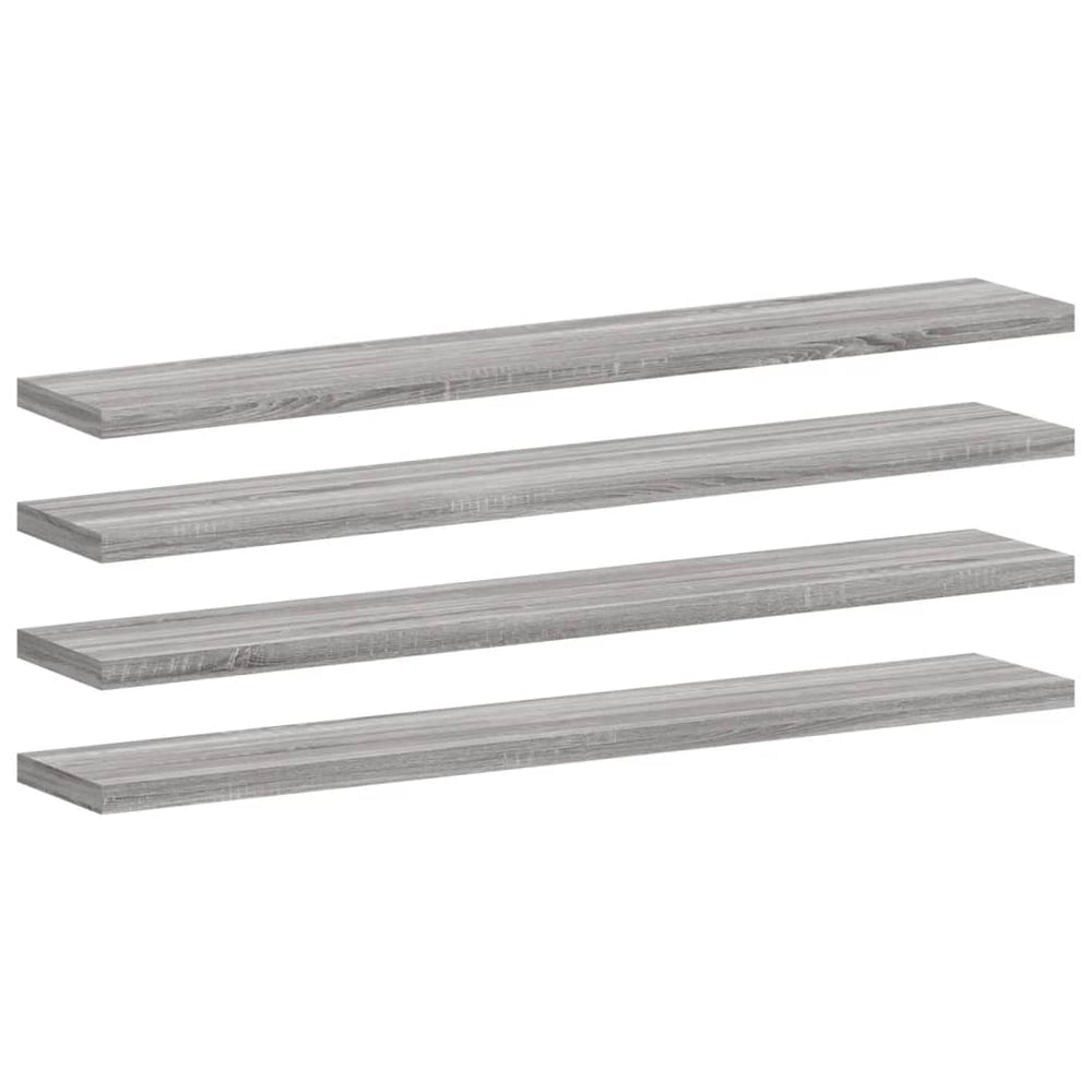 Wandregale Grau Sonoma 60x10 cm, 4er Set