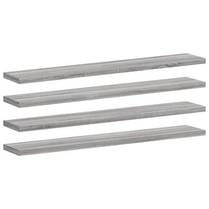 Wandregale Grau Sonoma 60x10 cm, 4er Set