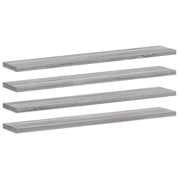 Wandregale Grau Sonoma 60x10 cm, 4er Set
