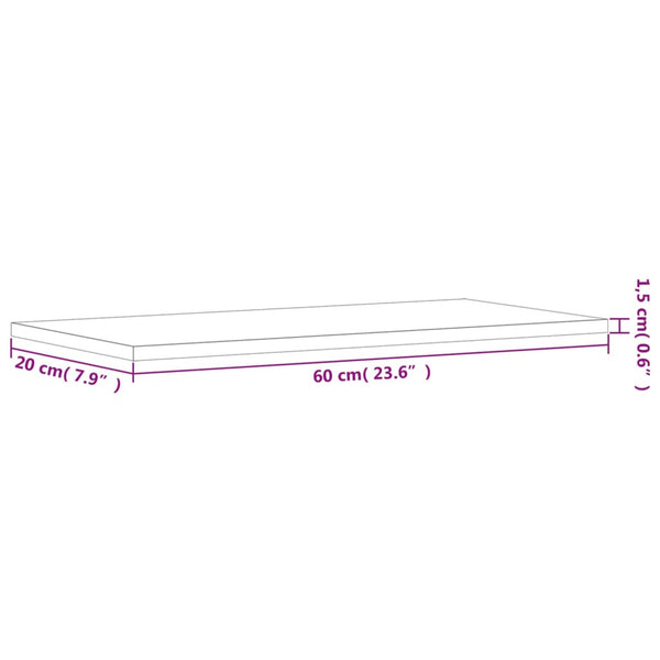 Wandregale Grau Sonoma 60 cm, 4er-Set