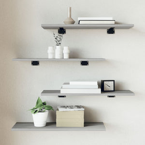 Wandregale Grau Sonoma 60 cm, 4er-Set