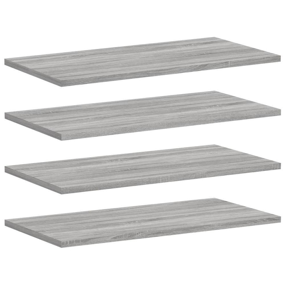 Wandregale Grau Sonoma 60x30 cm, 4er-Set