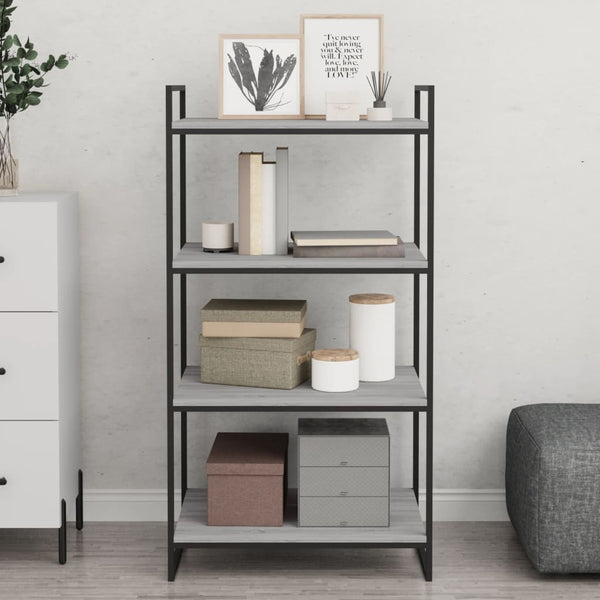 Wandregale Grau Sonoma 60x40 cm, 4er Set