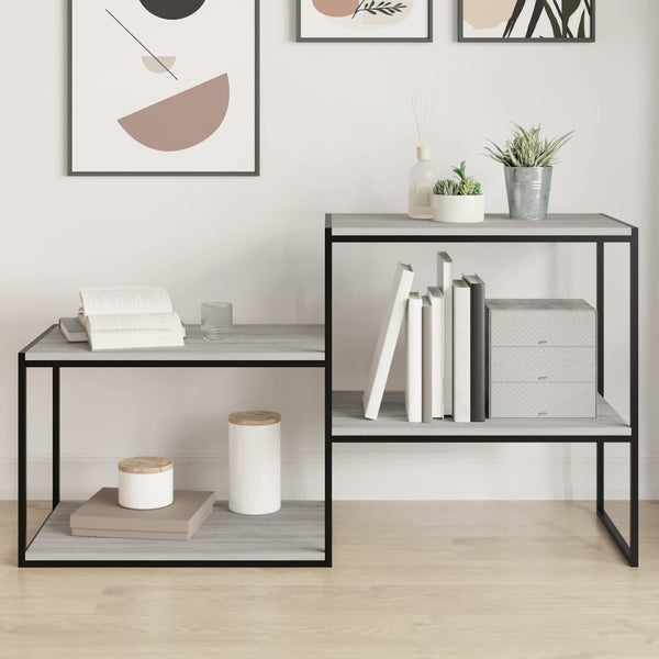 Wandregale Grau Sonoma 60x40 cm, 4er Set