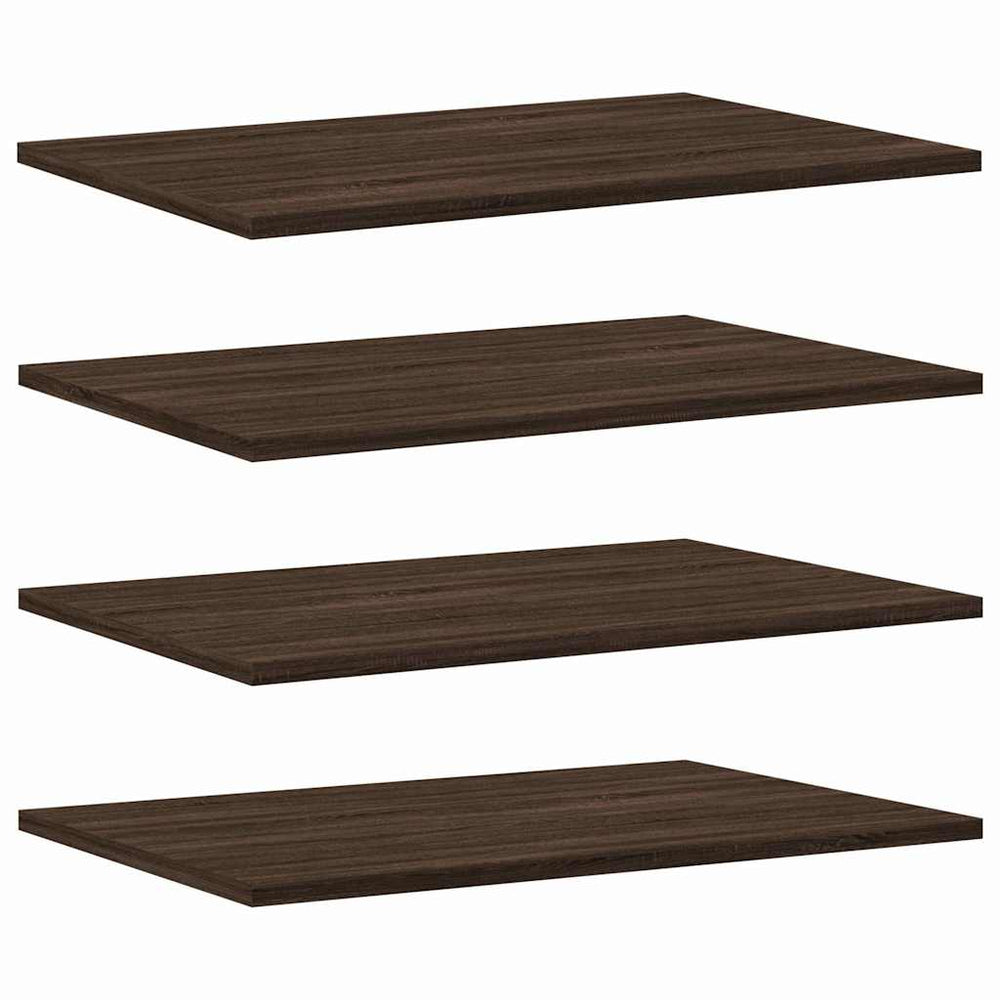 Wandregale 4er Set Braun Eiche 60x40 cm
