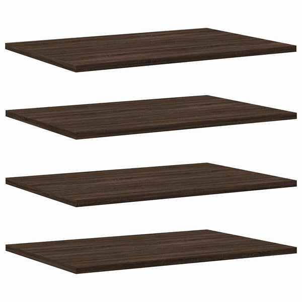 Wandregale 4er Set Braun Eiche 60x40 cm