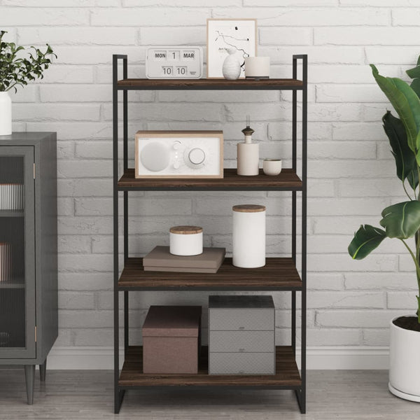 Wandregale 4er Set Braun Eiche 60x40 cm