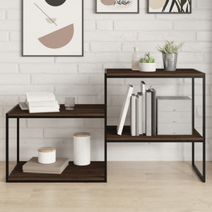 Wandregale 4er Set Braun Eiche 60x40 cm
