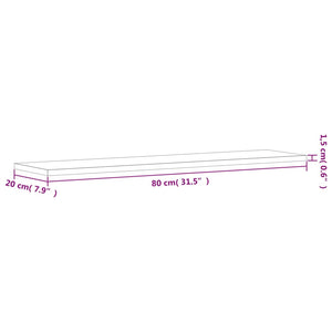 Wandregale Grau Sonoma 80cm, 4er Set