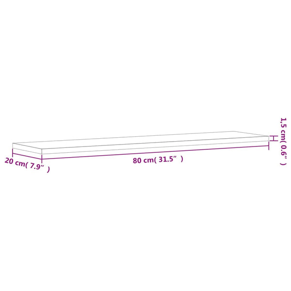 Wandregale Grau Sonoma 80cm, 4er Set