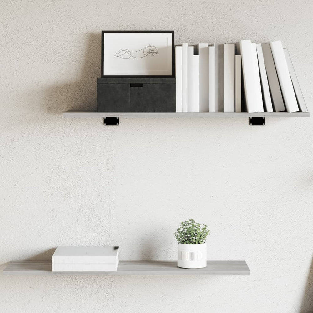 Wandregale Grau Sonoma 80cm, 4er Set