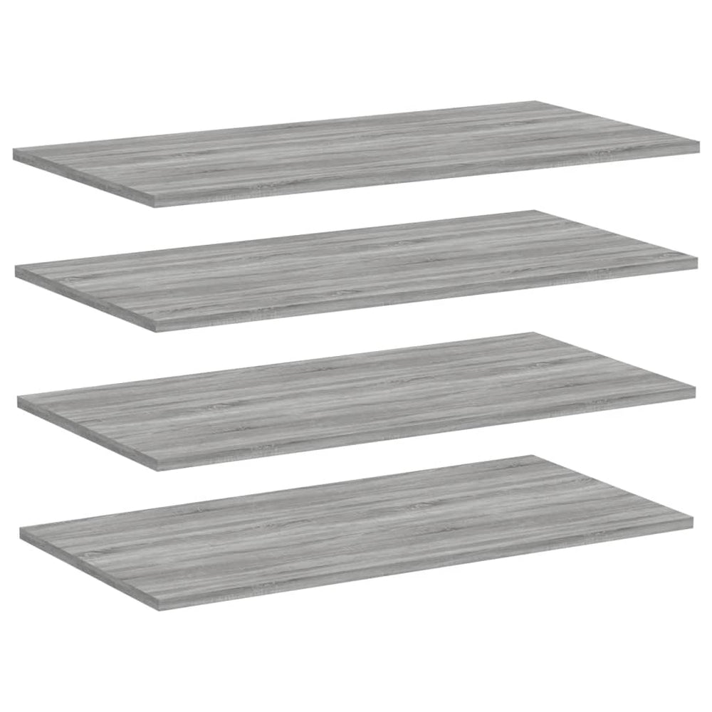 Wandregale Grau Sonoma 80x40 cm, 4er Set