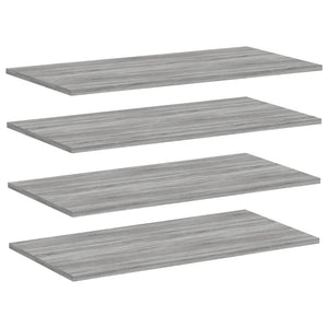 Wandregale Grau Sonoma 80x40 cm, 4er Set