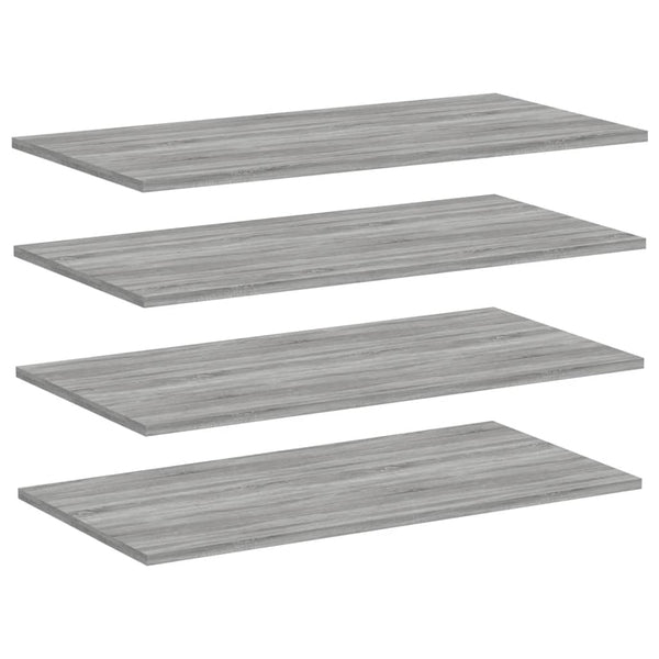 Wandregale Grau Sonoma 80x40 cm, 4er Set