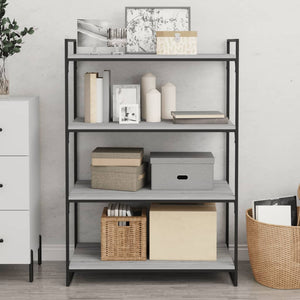 Wandregale Grau Sonoma 80x40 cm, 4er Set