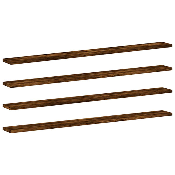 Wandregale 4er Set Räuchereiche 100cm