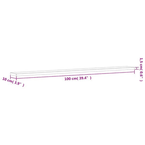 Wandregale 4er Set Räuchereiche 100cm