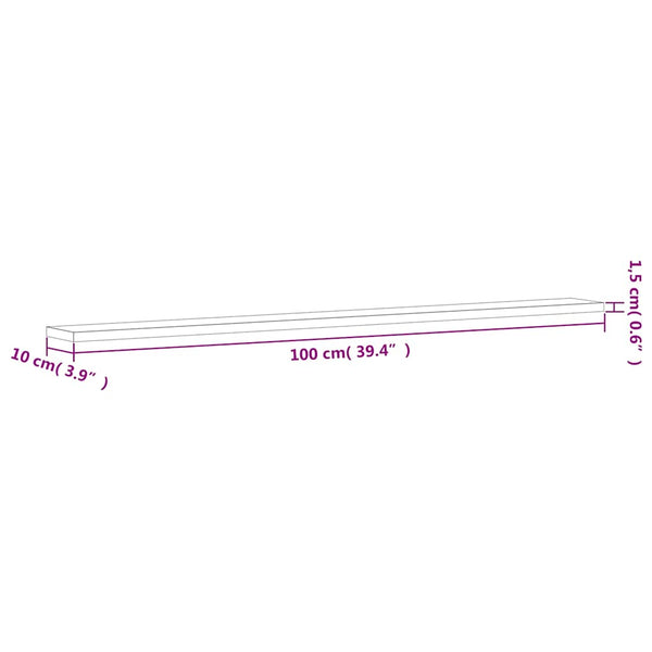 Wandregale 4er Set Räuchereiche 100cm