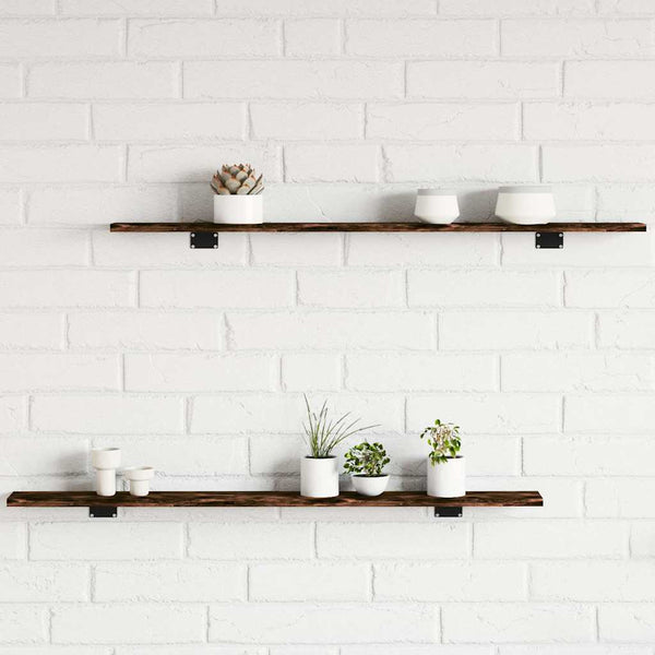 Wandregale 4er Set Räuchereiche 100cm