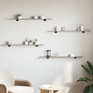 Wandregale Grau Sonoma 4er Set