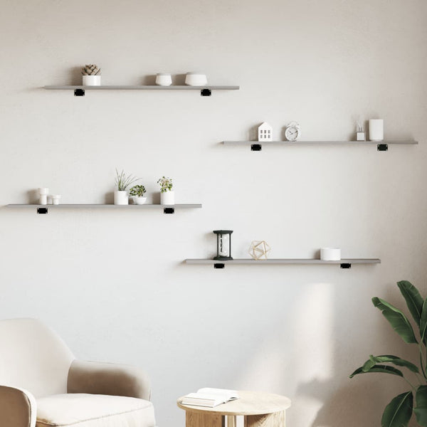 Wandregale Grau Sonoma 4er Set