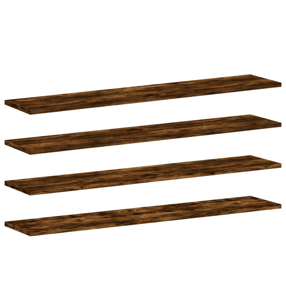 Wandregale 4er Set Räuchereiche 100cm