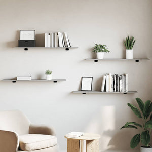 Wandregale Grau Sonoma 4er Set 100cm