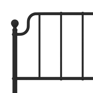 Ersatz-Kopfteil Metall Schwarz 135 cm