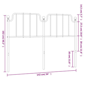 Ersatz-Kopfteil Metall Schwarz 135 cm