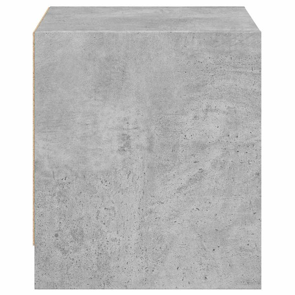 vidaXL Tables de chevet avec portes en verre 2 pcs Gris béton 35x37x42 cm