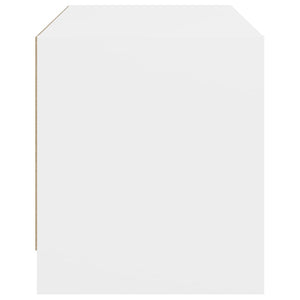 Weißer TV-Schrank mit Glastüren 68x37x42 cm