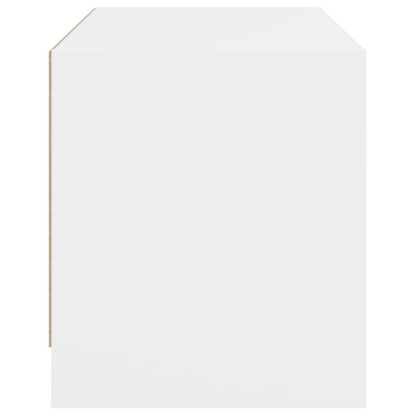 Weißer TV-Schrank mit Glastüren 68x37x42 cm