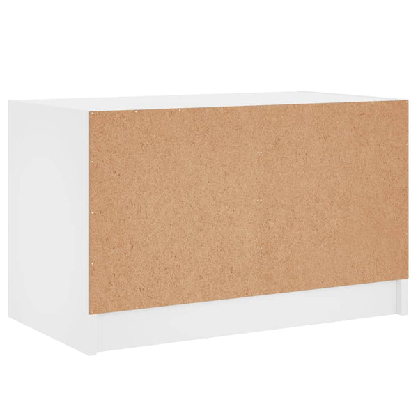 Weißer TV-Schrank mit Glastüren 68x37x42 cm