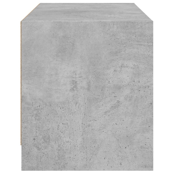 TV-Schrank Betongrau mit Glastüren 68x37x42 cm