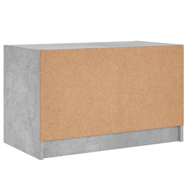 TV-Schrank Betongrau mit Glastüren 68x37x42 cm