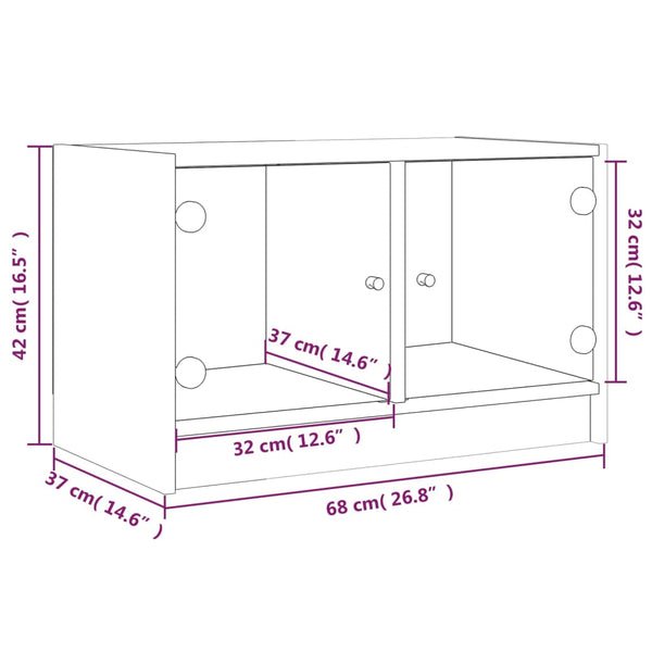 TV-Schrank Braun Eichen-Optik 68 cm