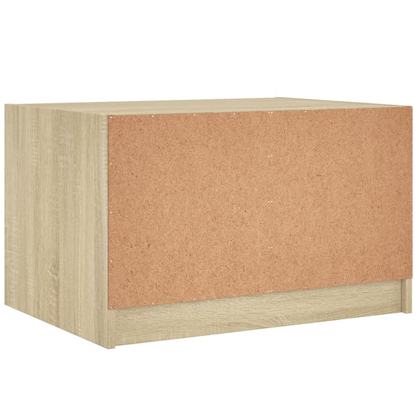 Couchtisch Sonoma Eiche mit Glastüren 68x50x42 cm
