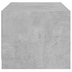 Betongrauer Couchtisch mit Glastüren