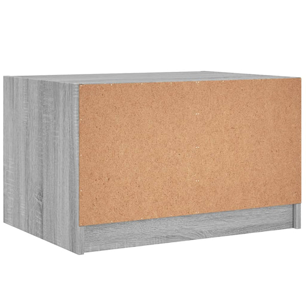 Couchtisch Grau Sonoma mit Glastüren 68x50x42 cm