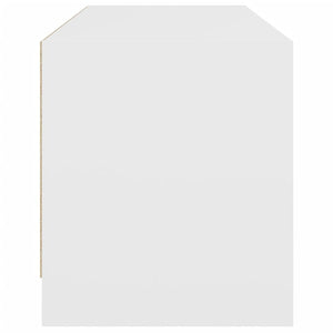Weißer TV-Schrank mit Glastüren 102 cm
