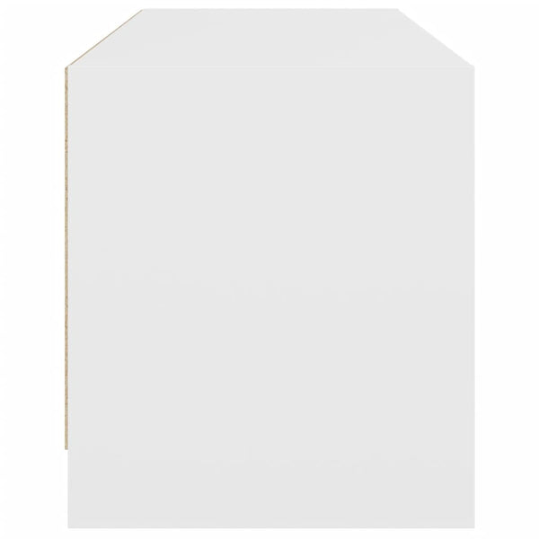 Weißer TV-Schrank mit Glastüren 102 cm