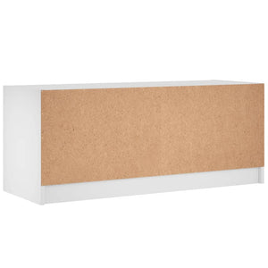 Weißer TV-Schrank mit Glastüren 102 cm