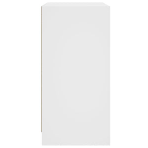 Beistellschrank Weiß mit Glastüren 68x37x75,5 cm