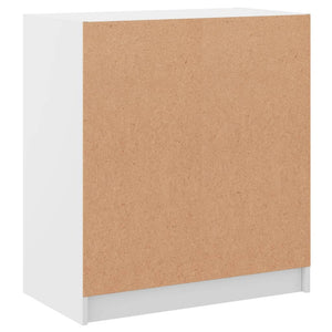 Beistellschrank Weiß mit Glastüren 68x37x75,5 cm